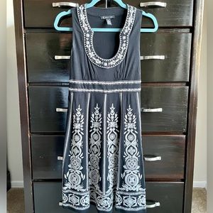 Black Embroidered and Beaded Dress • INC International Concepts • XS